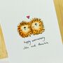 Personalised Hedgehogs In Love Handmade Card, thumbnail 1 of 6
