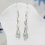 Aqua Chalcedony Drop Earrings, thumbnail 1 of 6