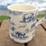 Tankard Mug In Blue Safari Design, thumbnail 8 of 9