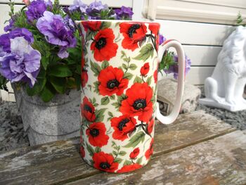 Large China Jug In Vibrant Poppy Design, 2 of 8