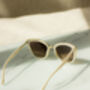 Cream Supersize Cat Eye Sunglasses, thumbnail 3 of 6