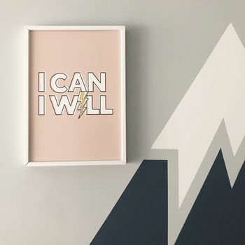 I Can, I Will Motivational Typographic Print, 2 of 5