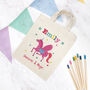 Personalised Unicorn Mini Shopper Bag, thumbnail 2 of 3