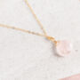 14 Kt Gold Filled Rose Quartz Necklace, thumbnail 1 of 6