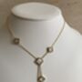 Double Sided Clover Long Necklace White Black, thumbnail 7 of 10