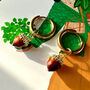 Autumn Acorn Earrings And Greetings Card Gift Set, thumbnail 2 of 9