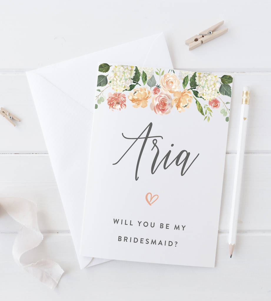 Personalised Will You Be My Bridesmaid Cards