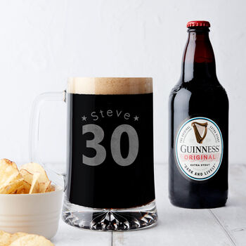 Personalised 30th Birthday Age And Name Beer Tankard, 2 of 4