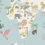 Floral Animal World Map Print, thumbnail 6 of 8
