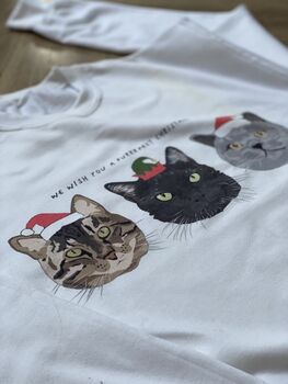 Personalised Purrrfect Cat Lovers Christmas Jumper, 4 of 6
