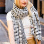 Personalised Monochrome Grid Scarf, thumbnail 4 of 7
