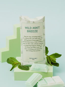 Wild Mint Breeze Soy Wax Melt Or Snap Bar | Fresh Peppermint And Cool Mint, 6 of 6