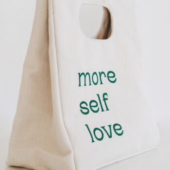 More Self Love Coffee Lunch Bag Christmas Gift, 4 of 8