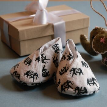 Eco Baby Shoes In Elephant Print Fabric, 2 of 12