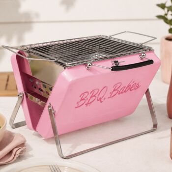 Personalised Pink Portable BBQ Suitcase, 3 of 4