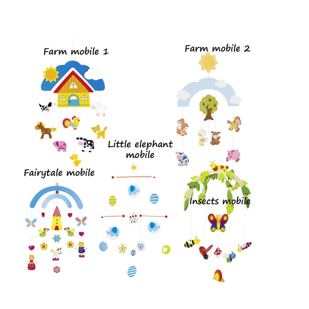 Choose From Eight Fun Wooden Mobiles For Children By Oskar & Catie