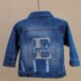 Embroidered Large Initial Name Baby Toddler Denim Jacket, thumbnail 1 of 6