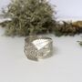 Statement Sterling Silver Leaf Ring, thumbnail 2 of 5
