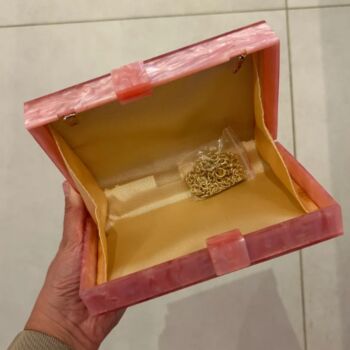 Silver Bride To Be Wifey Pearl Sparkle Clutch Bag, 5 of 6