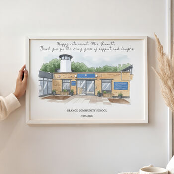Personalised Watercolour Illustration Retirement And Leaving Gift, 4 of 12