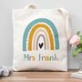 Luxury Personalised Teal Teacher Tote Bag, thumbnail 1 of 2