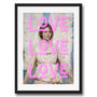 Love Love Love Angel Typographic Wall Art Print, thumbnail 2 of 4