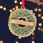 Personalised Wreath Family Christmas Tree Decoration, thumbnail 4 of 7