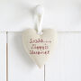 Personalised Hanging Heart New Baby Gift, thumbnail 2 of 11