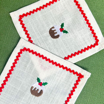 Christmas Pudding Cocktail Napkins, 2 of 5