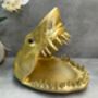 Gold Shark Mouth Bowl – Dish For Fruit, Nuts Or Décor Gift, thumbnail 3 of 9