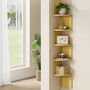 Five Tier Zigzag Floating Corner Wall Shelves, thumbnail 5 of 12