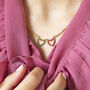 Double Outline Heart Birthstone Necklace, thumbnail 3 of 6