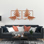 Set Of Two Metal Palm Leaves Wall Art Tropical Decor, thumbnail 7 of 11