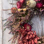 Autumnal Dried Flower Heather And Poppy Wreath, thumbnail 4 of 7