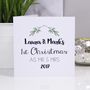 Personalised Mistletoe 1st Christmas As Mr And Mrs Card, thumbnail 1 of 3