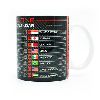 Formula One Racing Calendar 2023 Mug, 5 of 7