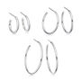 Solid Sterling Silver Hoop Earrings, thumbnail 2 of 7