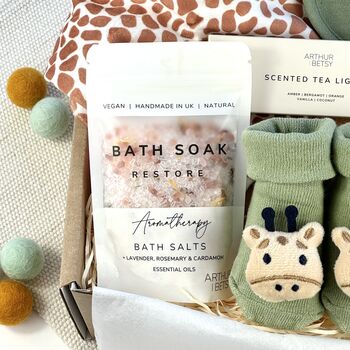 Giraffe Safari New Baby And New Parents Gift Set, 5 of 8