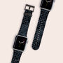 Blue Croc Vegan Leather Apple Watch Band, thumbnail 1 of 6