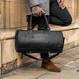 Personalised Leather Classic Duffle Weekend Bag, thumbnail 3 of 12