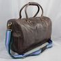 'Watkins' Men's Leather Travel Bag In Chestnut, thumbnail 6 of 12