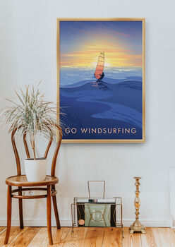 Go Windsurfing Travel Poster Art Print, 5 of 8