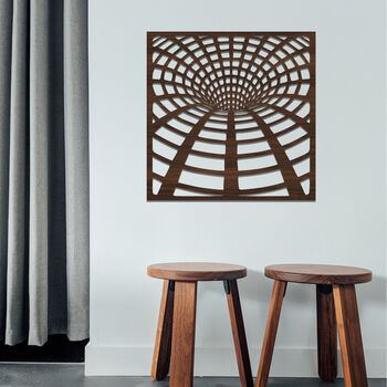 087 Optical Illusion Stained Wood Wall Art Decor, 7 of 12