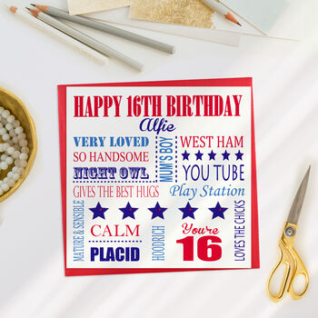 Personalised 13th Birthday Card, 2 of 4