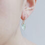 Carved Leaf Drop Earrings, thumbnail 1 of 3