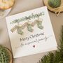 Personalised Family Christmas Stocking Card, thumbnail 1 of 7