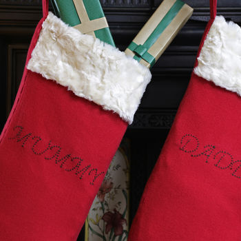 Set Of Five Christmas Stockings, 11 of 12
