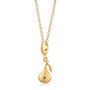 Pear Charm Necklace, Sterling Silver Or Gold Plated, thumbnail 2 of 10