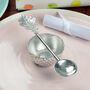 Pewter Acorn Christening Egg Cup Spoon Gift Set, thumbnail 1 of 11