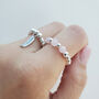Gold Filled Rose Quartz Stacking Stretch Bead Ring, thumbnail 3 of 9